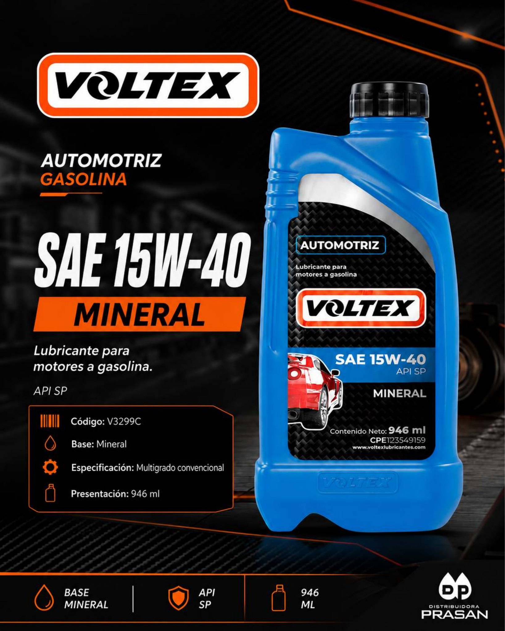 Ficha original de lubricante VOLTEX